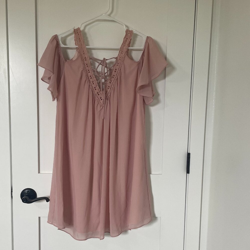 Soprano, Dusty Rose detailed Women's Top, small,